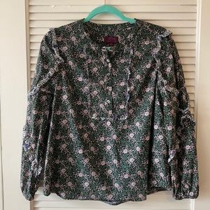 Jcrew floral top, liberty fabric line
